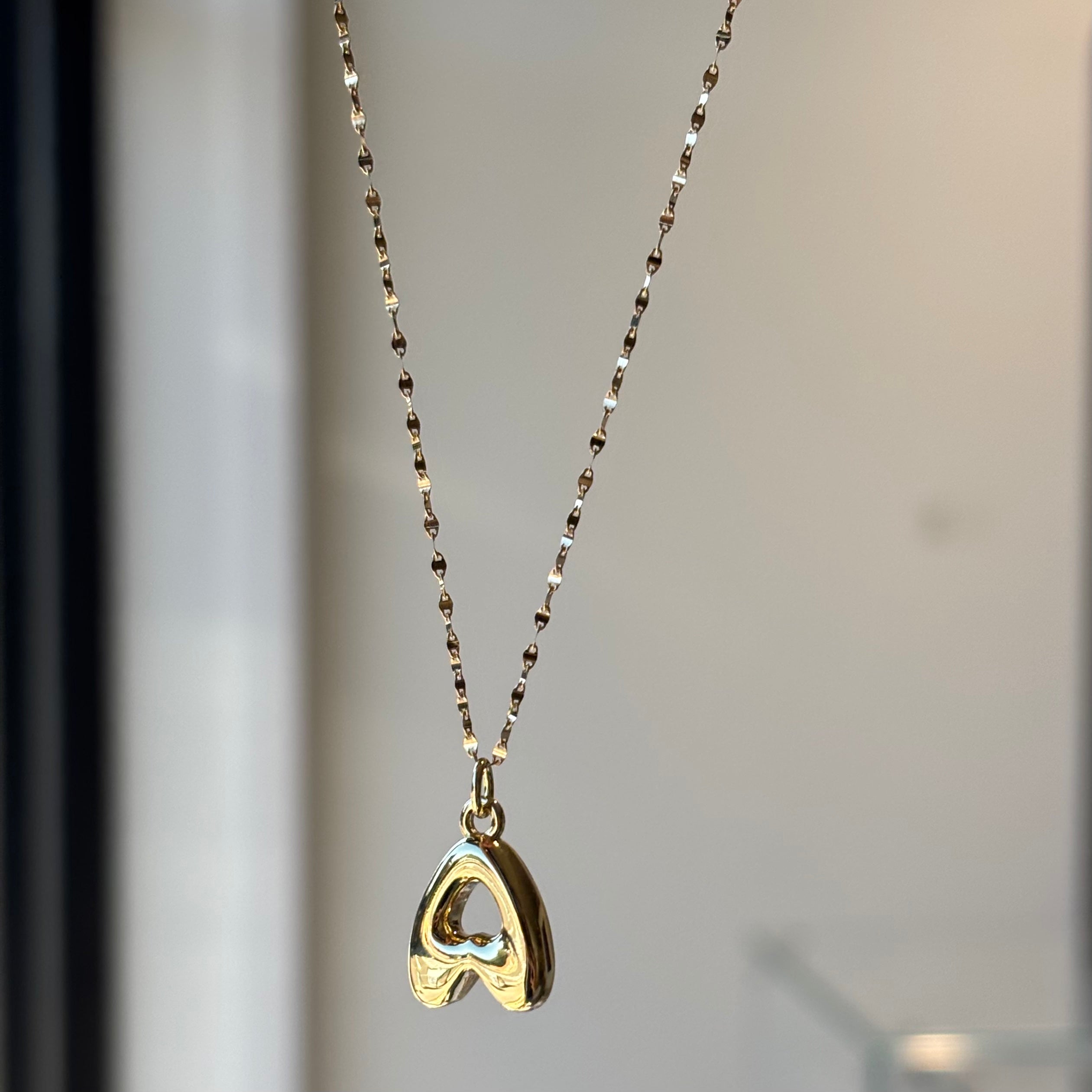 Hailey Jane, Super Puff 'A' Gold Necklace