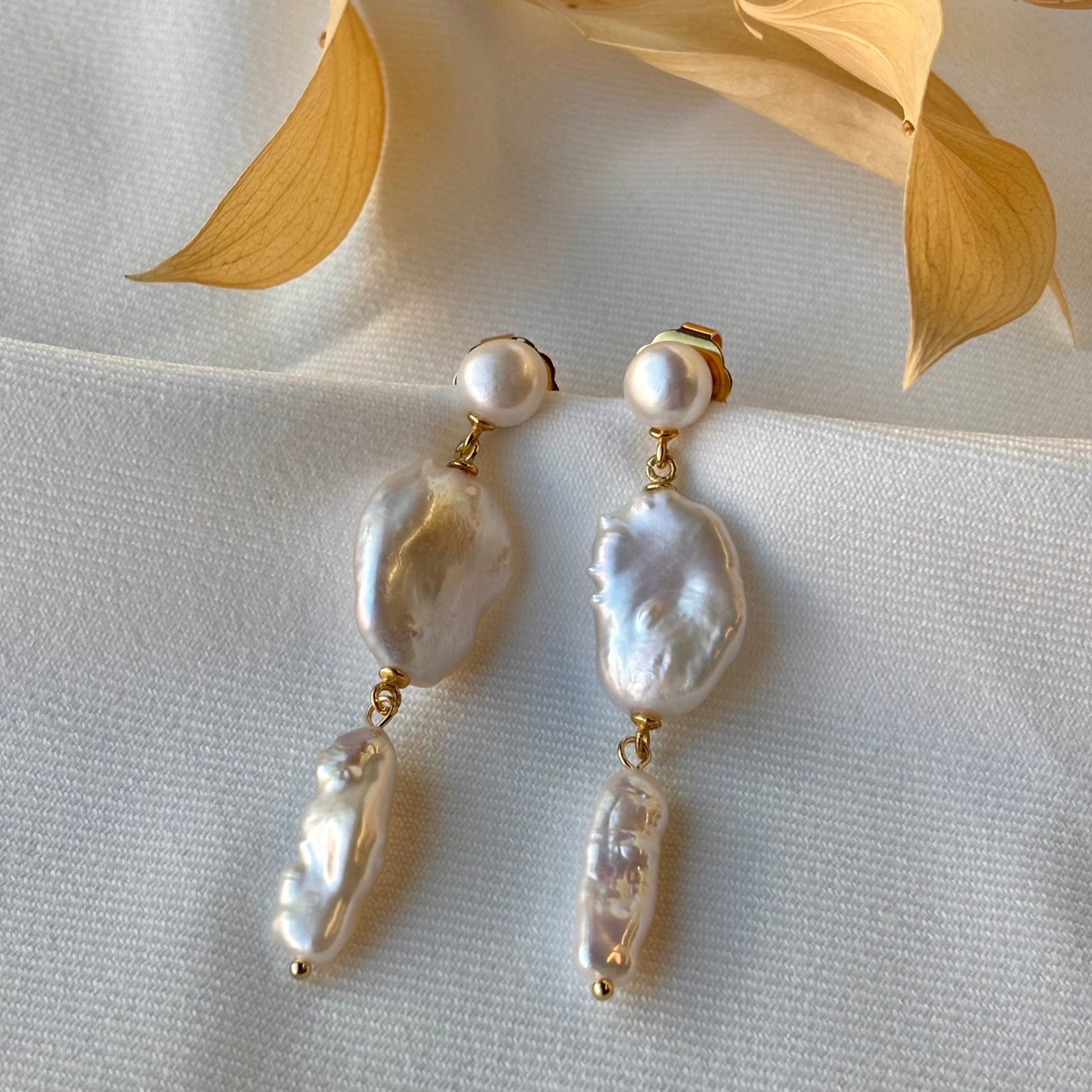 Hailey Jane, Cascading Pearl Earrings
