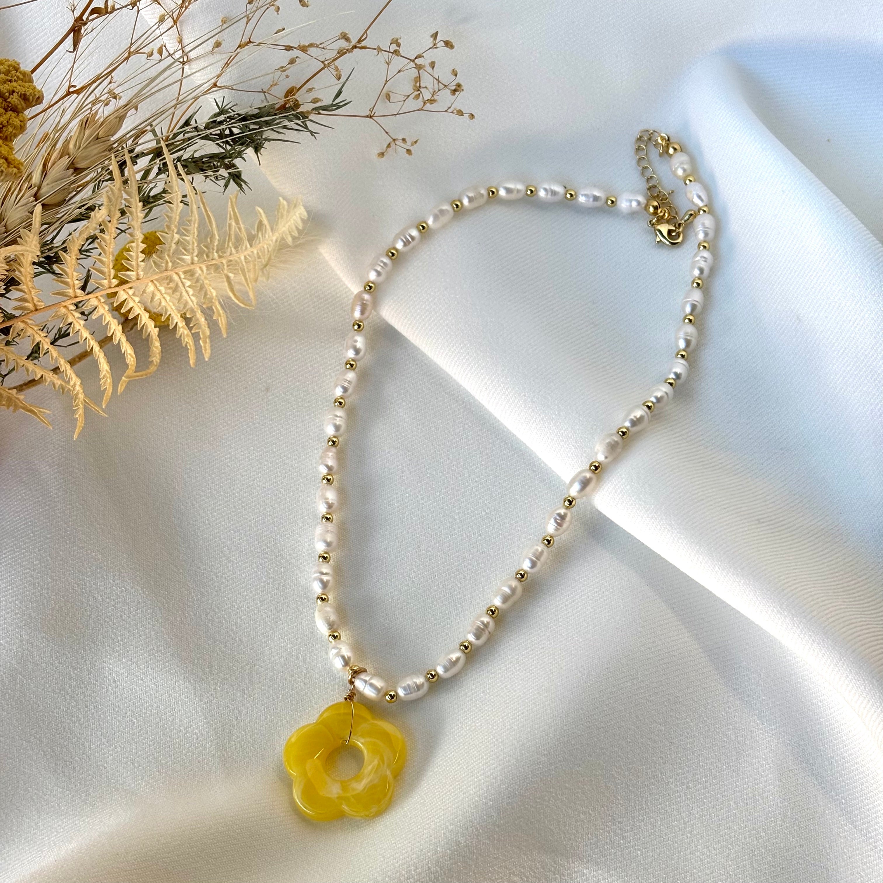 Hailey Jane, Yellow Fiorella Necklace