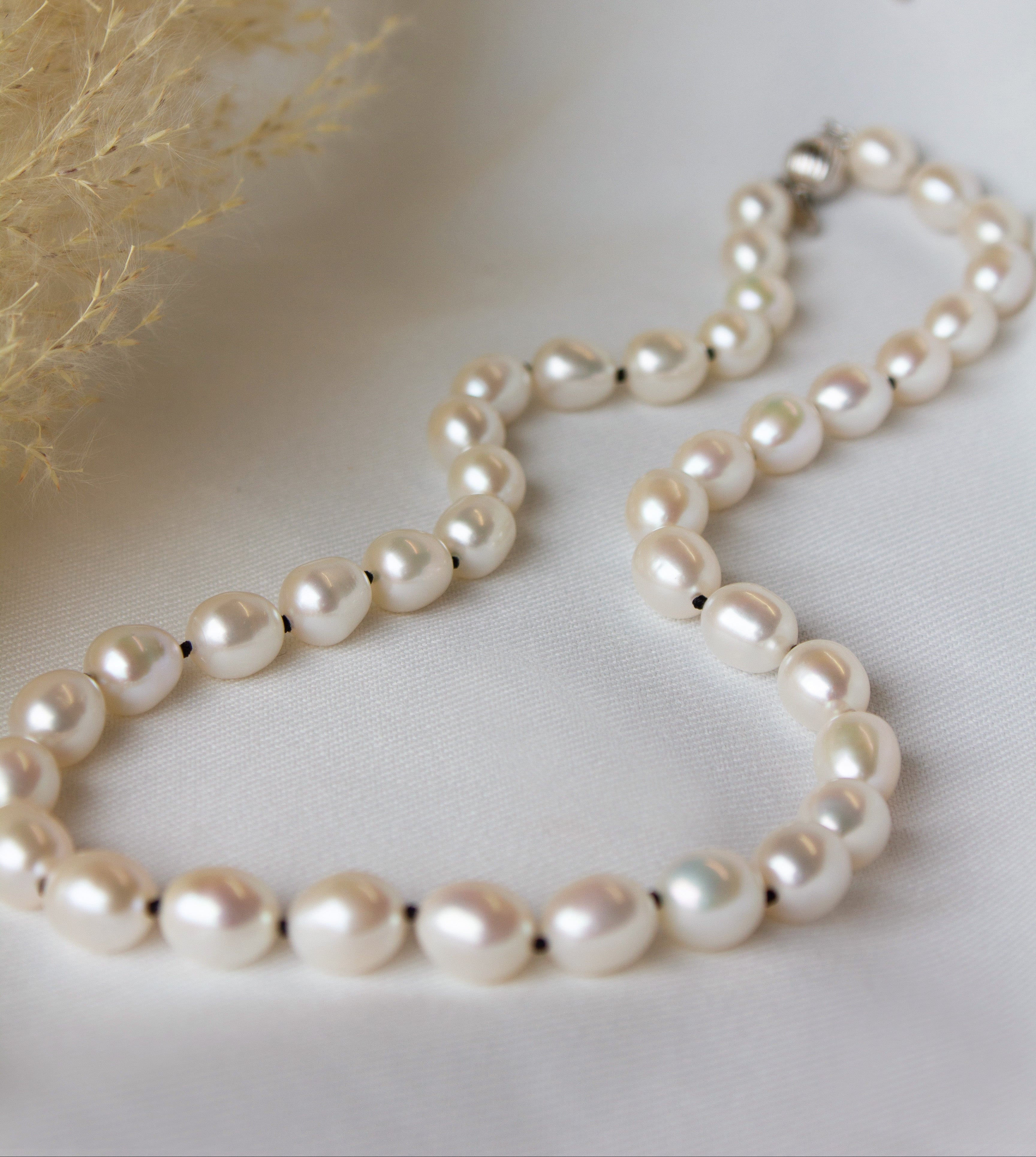 Andrea Mueller, Silk Knots Pearl Necklace