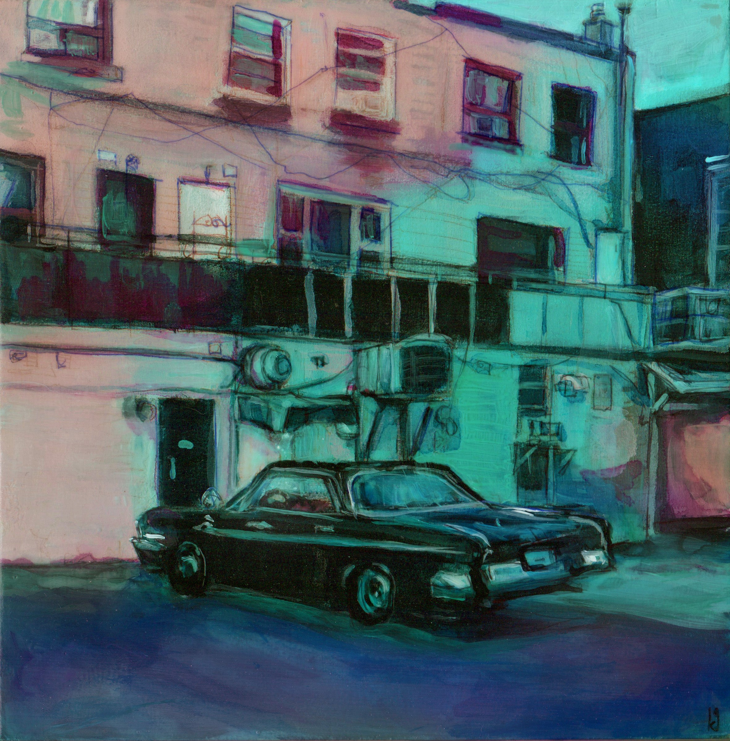Kelly Grace, Study for "Alley Cat"-1