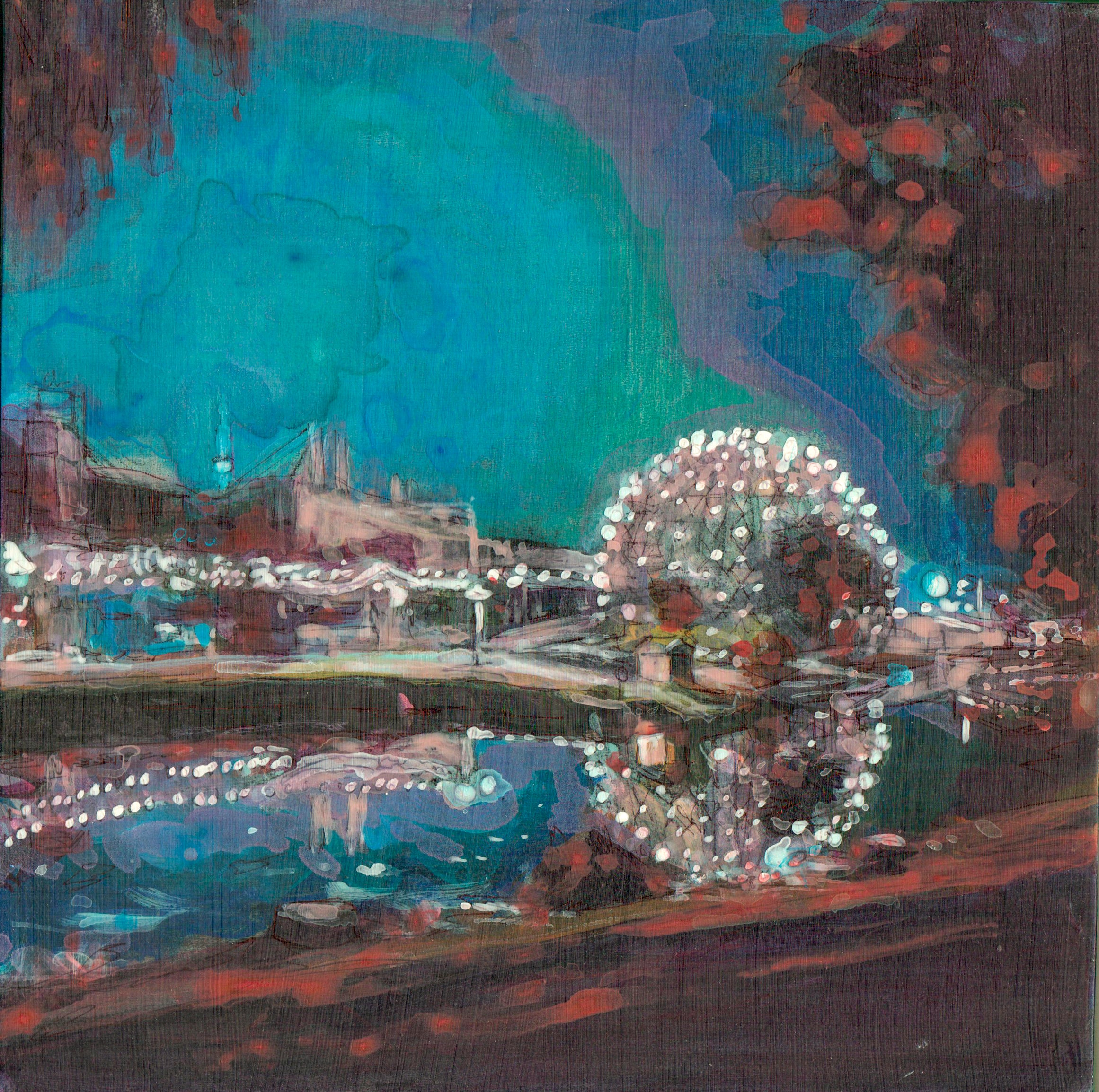 Kelly Grace, Study for "Cinesphere At Night"
