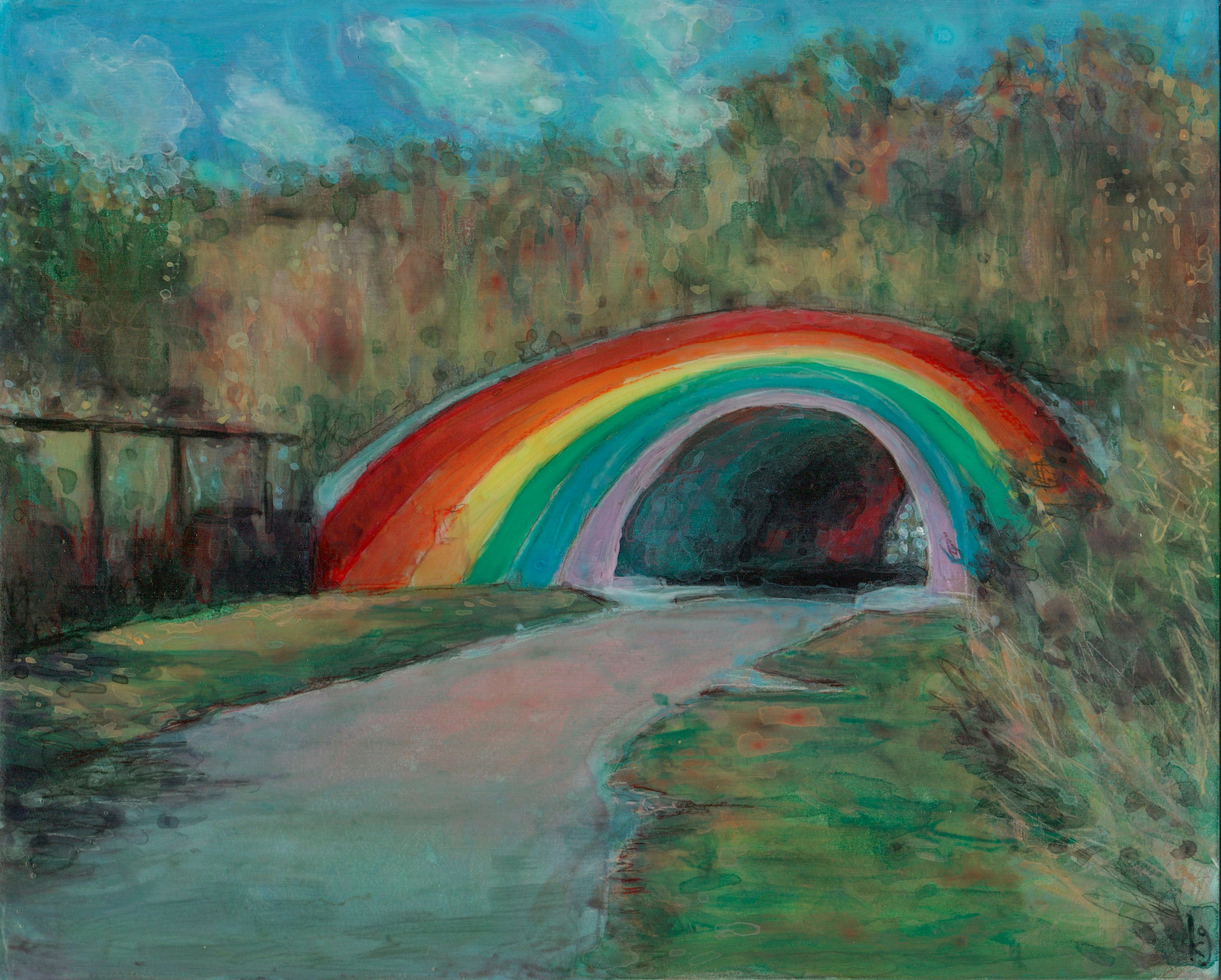 Kelly Grace, Study for "Rainbow Bridge"