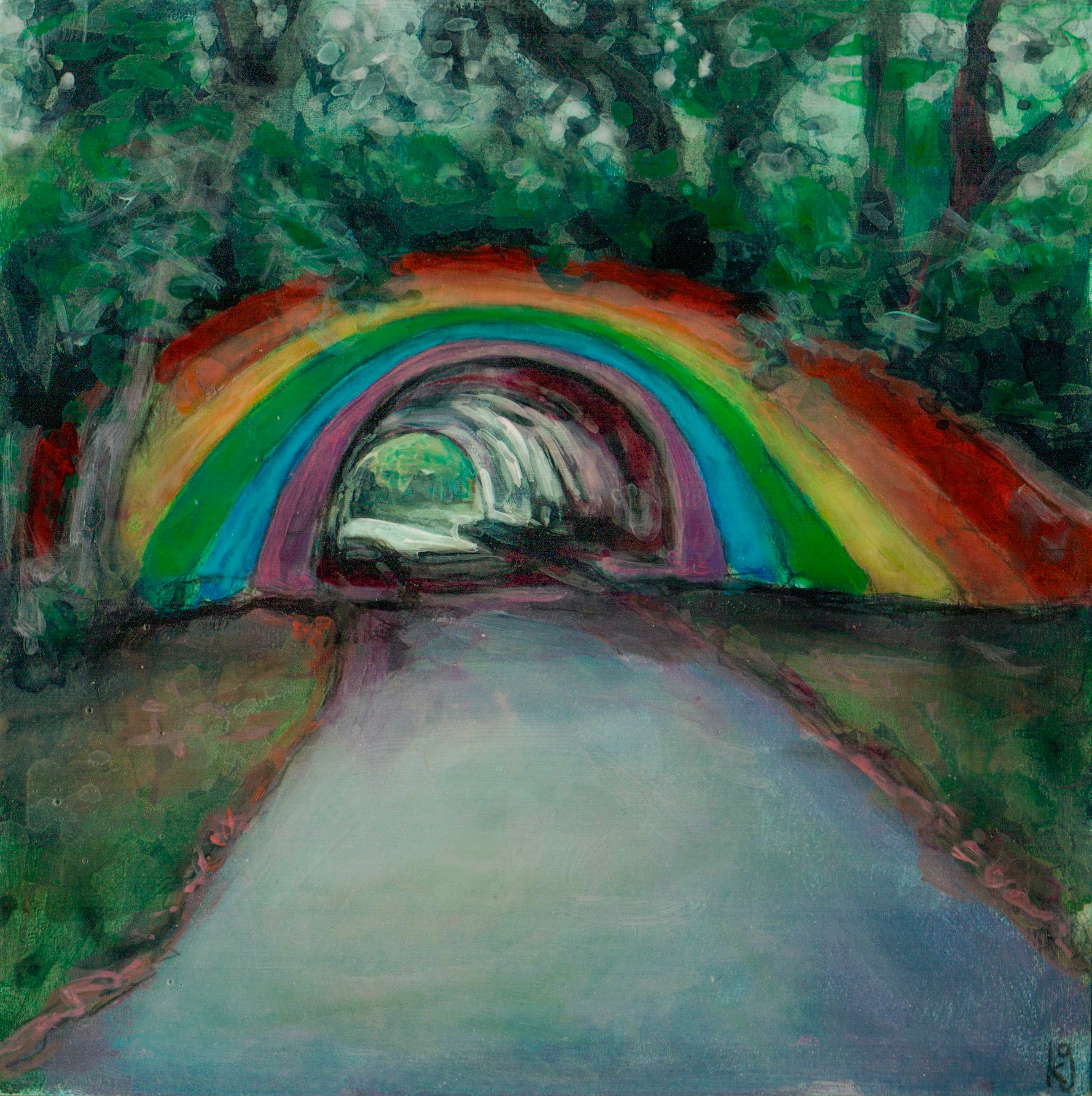 Kelly Grace, Study for "The Other Side of the Rainbow"-1
