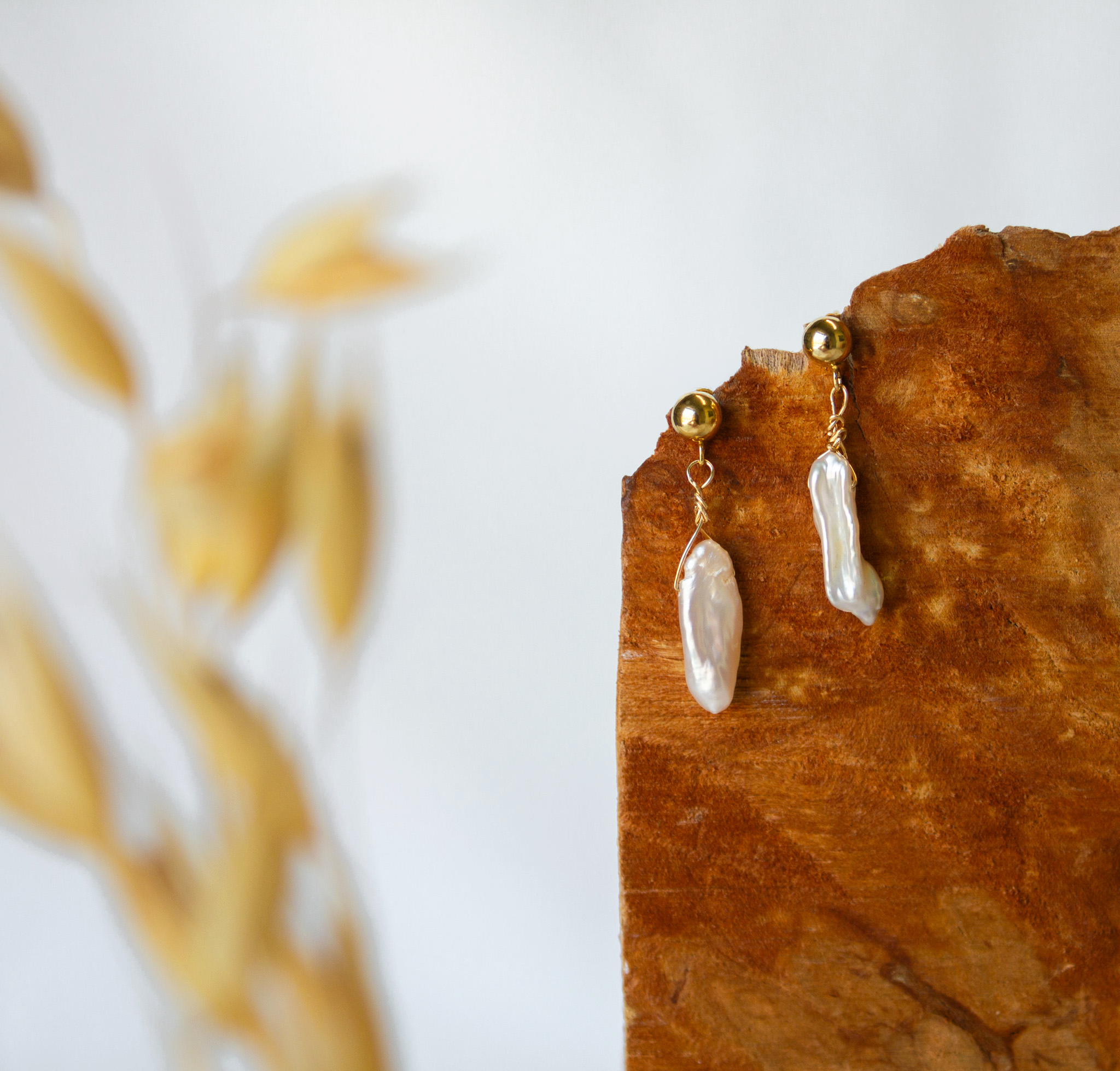 Hailey Jane, Keshi Pearl Drop Earrings