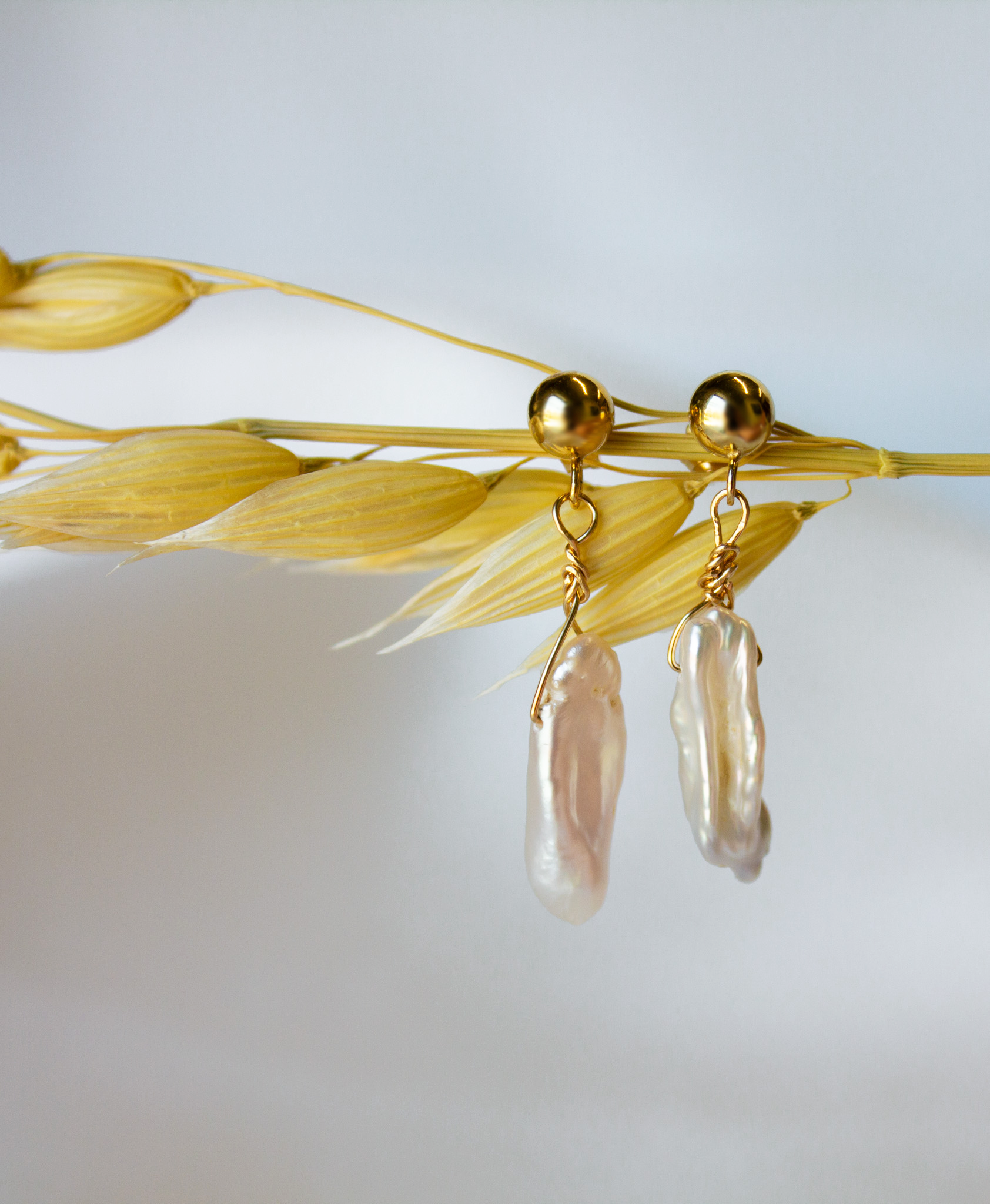Hailey Jane, Keshi Pearl Drop Earrings