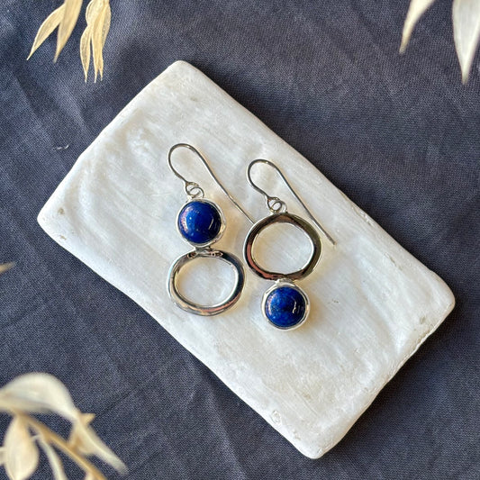 Galili Ellis, Asymmetrical Closed Shapes Lapis Lazuli Dangles