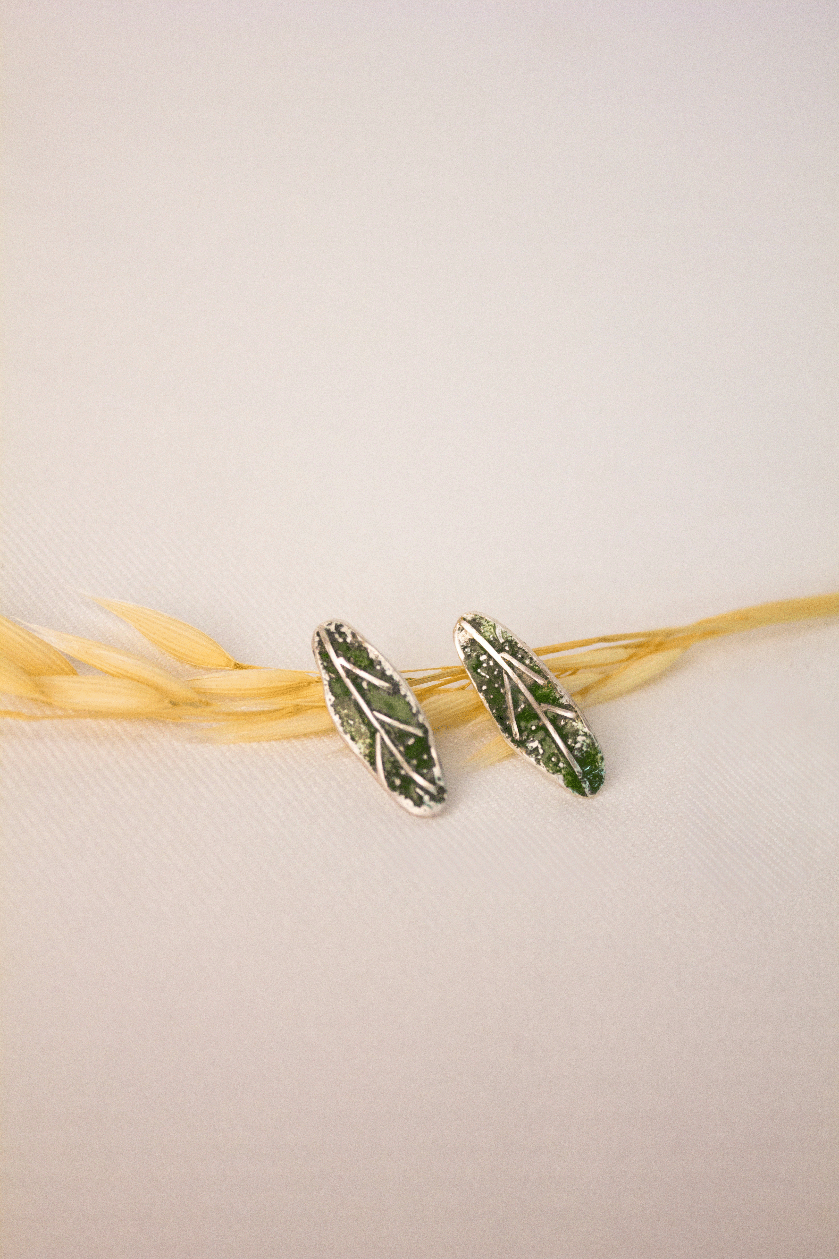 Galili Ellis, Enamel Leaf Earrings-2