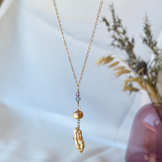 Hailey Jane, Baroque Pearl Drop Necklace