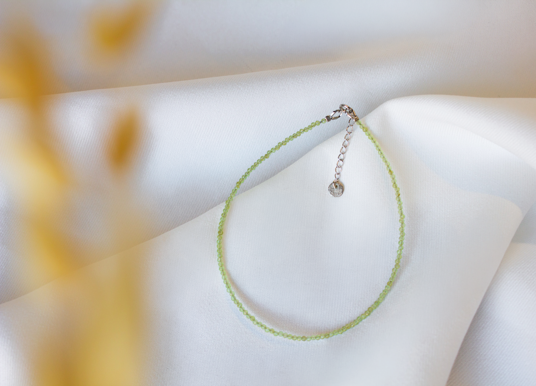 Hailey Jane, Peridot Strand Anklet