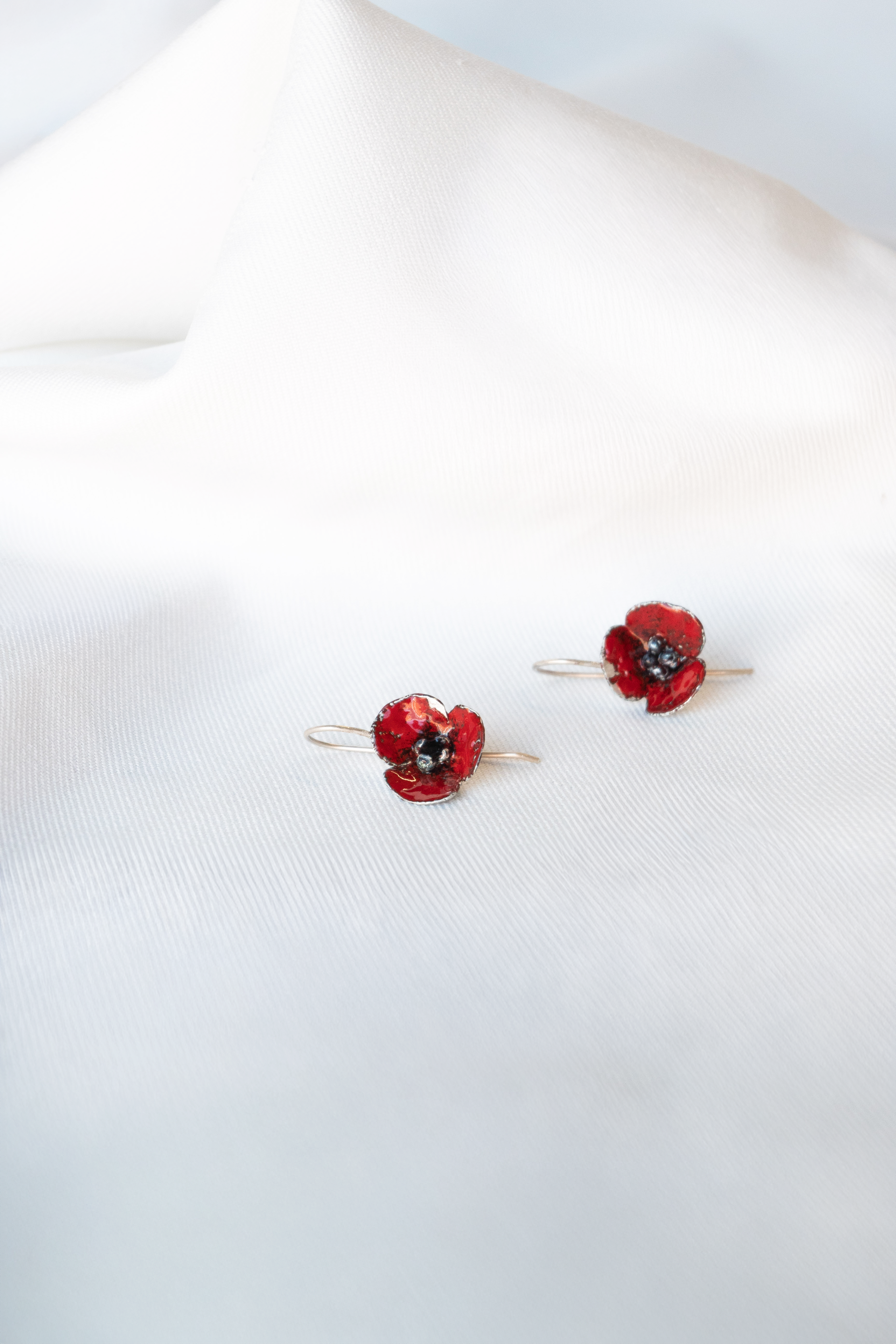 Galili Ellis, Enamel Poppy Earrings-3