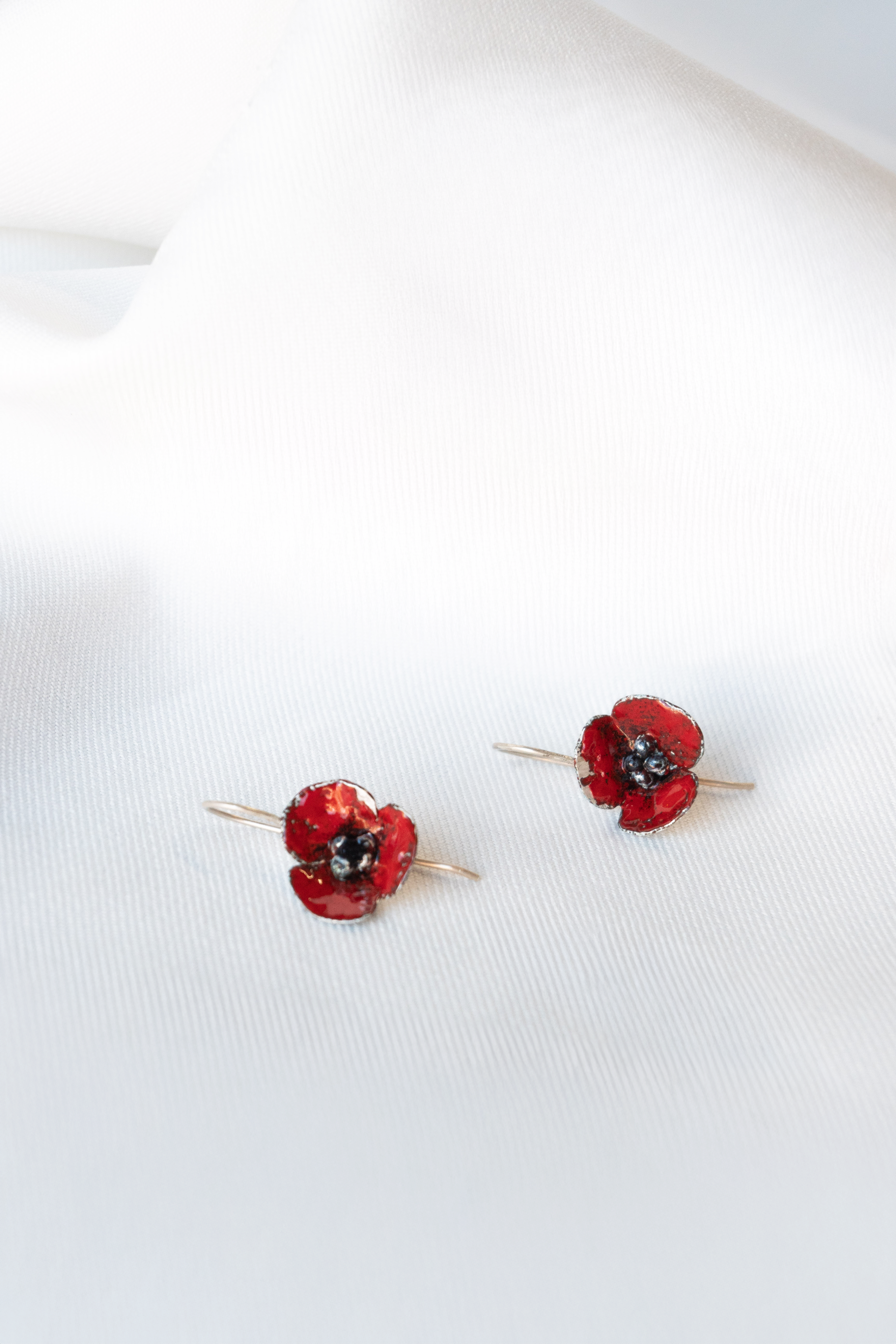Galili Ellis, Enamel Poppy Earrings-1