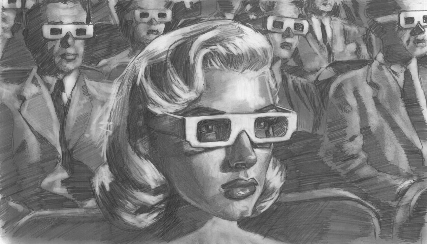 Kelly Grace, "Film Festival" Graphite Study