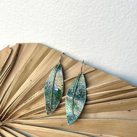 Galili Ellis, Sage Leaf Earrings