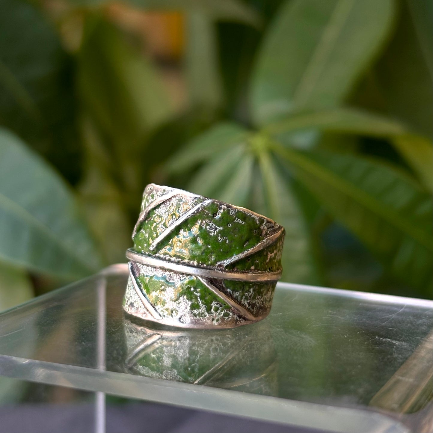 Galili Ellis, Green Sage Leaf Ring