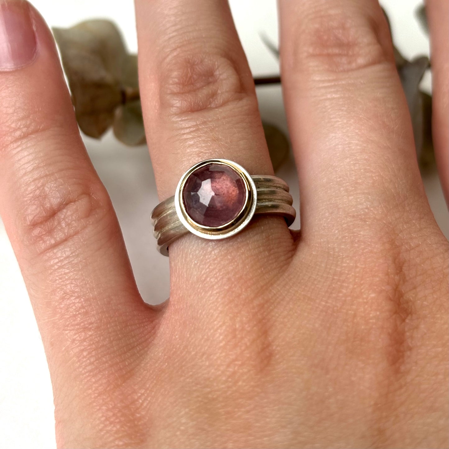 Andrea Mueller, Rose Cut Pink Sapphire Ring