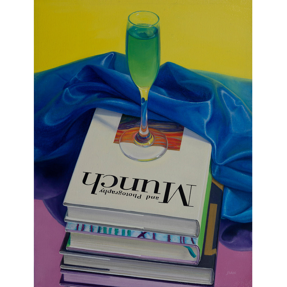 Jian Zhang, Still Life with Cup and Books