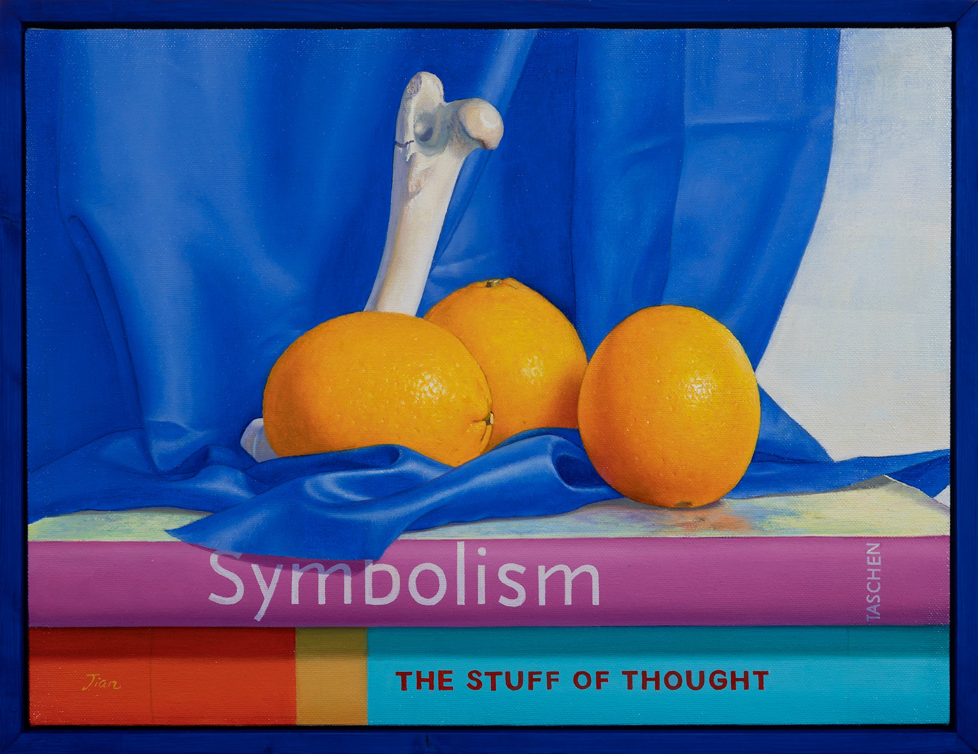 Jian Zhang, Still Life with Oranges and Books