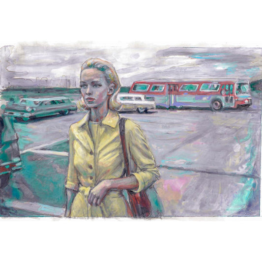 Kelly Grace, Tarmac, colour sketch