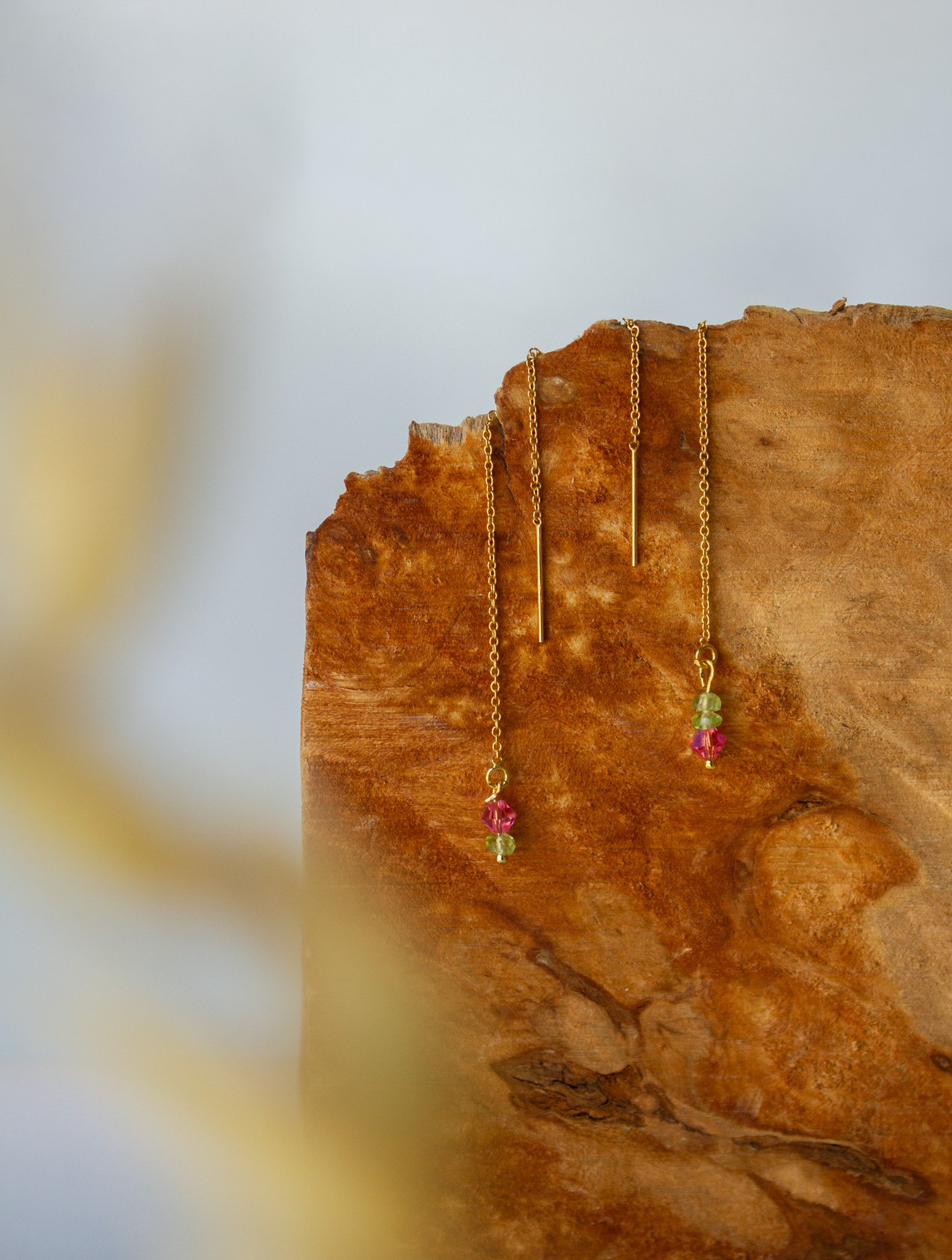 Hailey Jane, Gemstone Threader Earrings