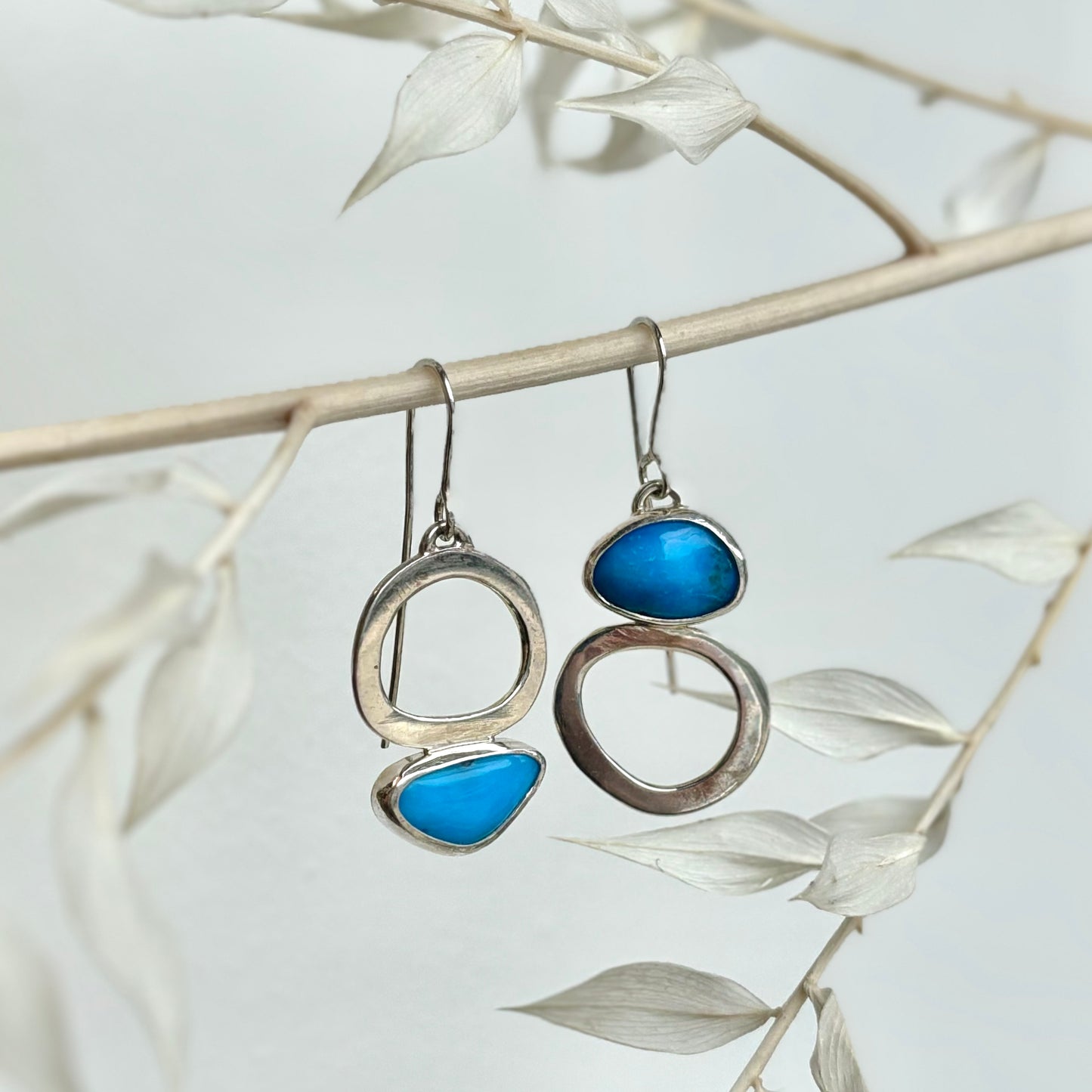 Galili Ellis, Asymmetrical Turquoise Closed Shapes Dangles