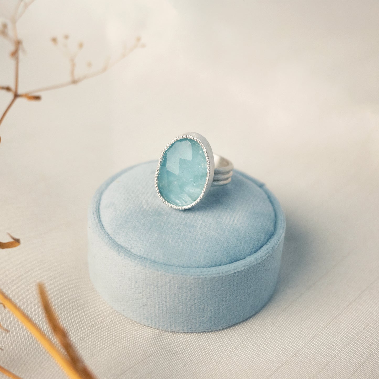 Andrea Mueller, Aquamarine Rose Cut Ring