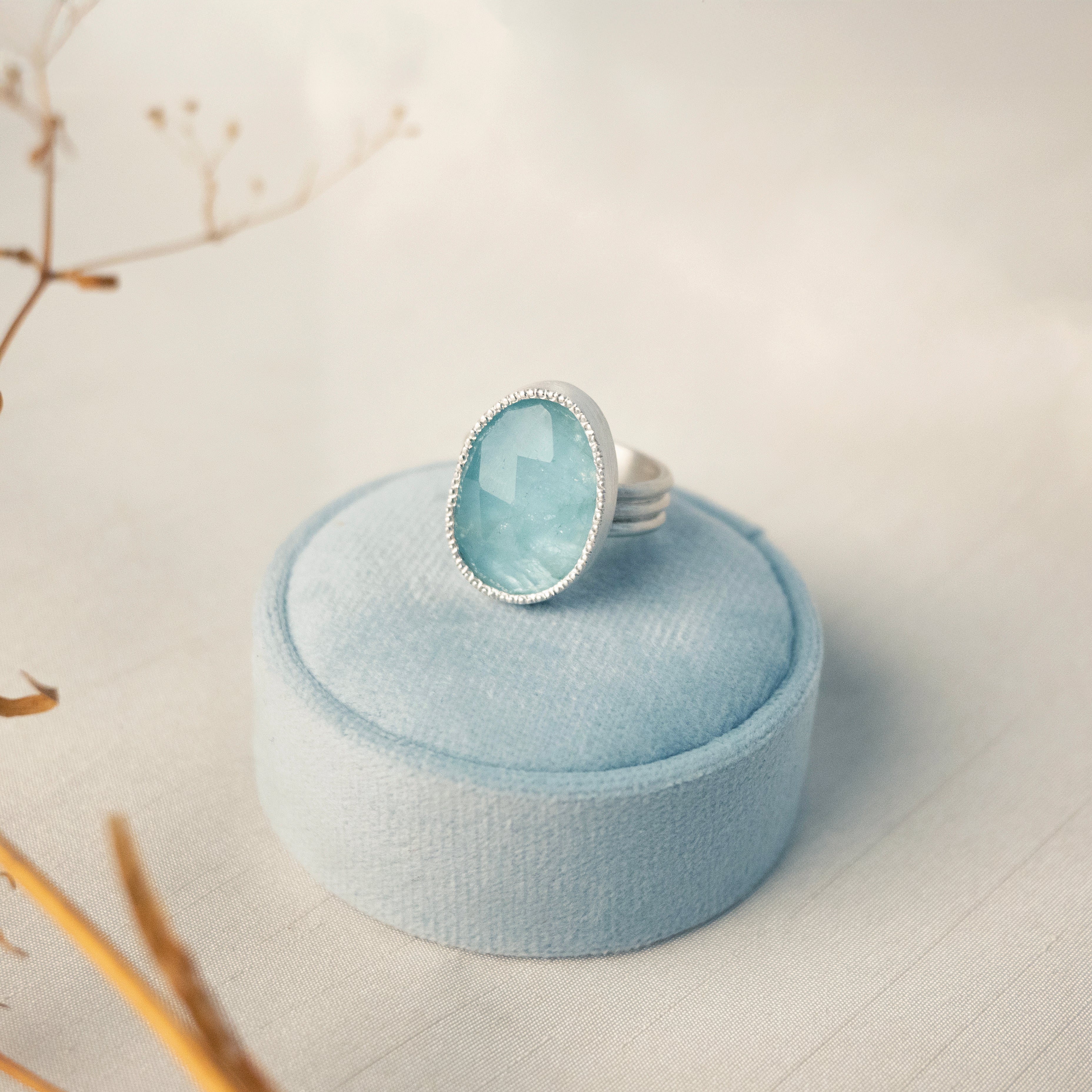 Andrea Mueller, Aquamarine Rose Cut Ring