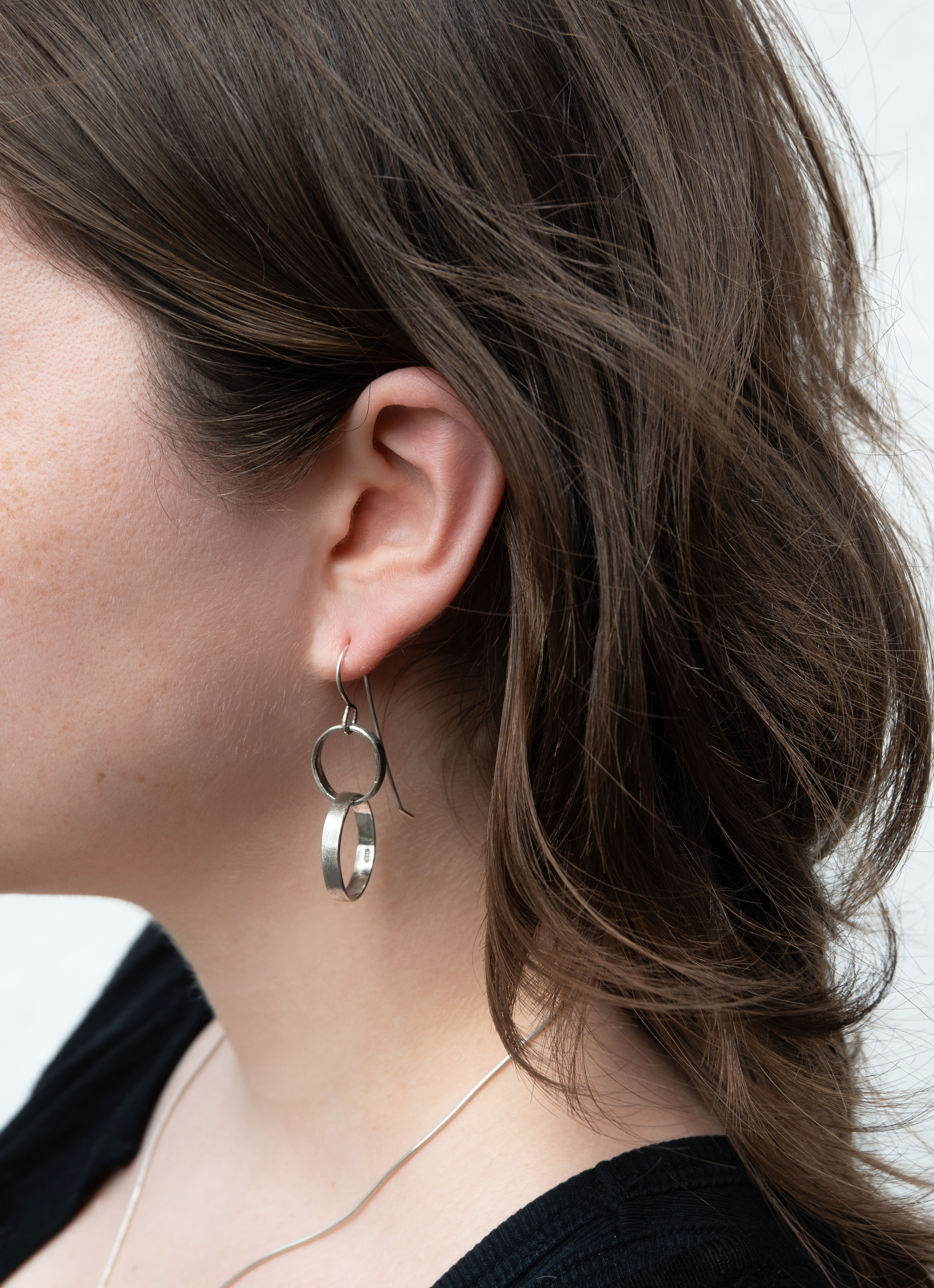 Galili Ellis, Oxidized Two & Three Earrings