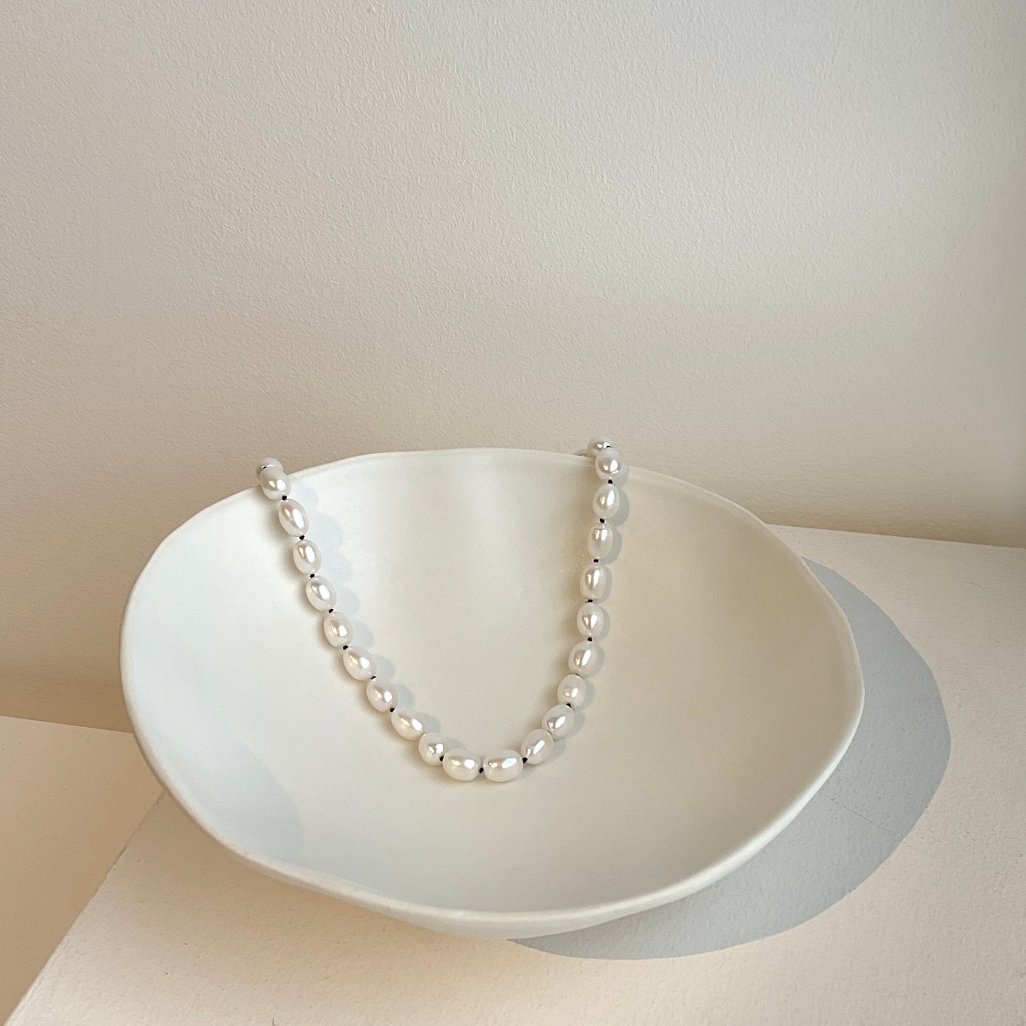 Andrea Mueller, Silk Knots Pearl Necklace