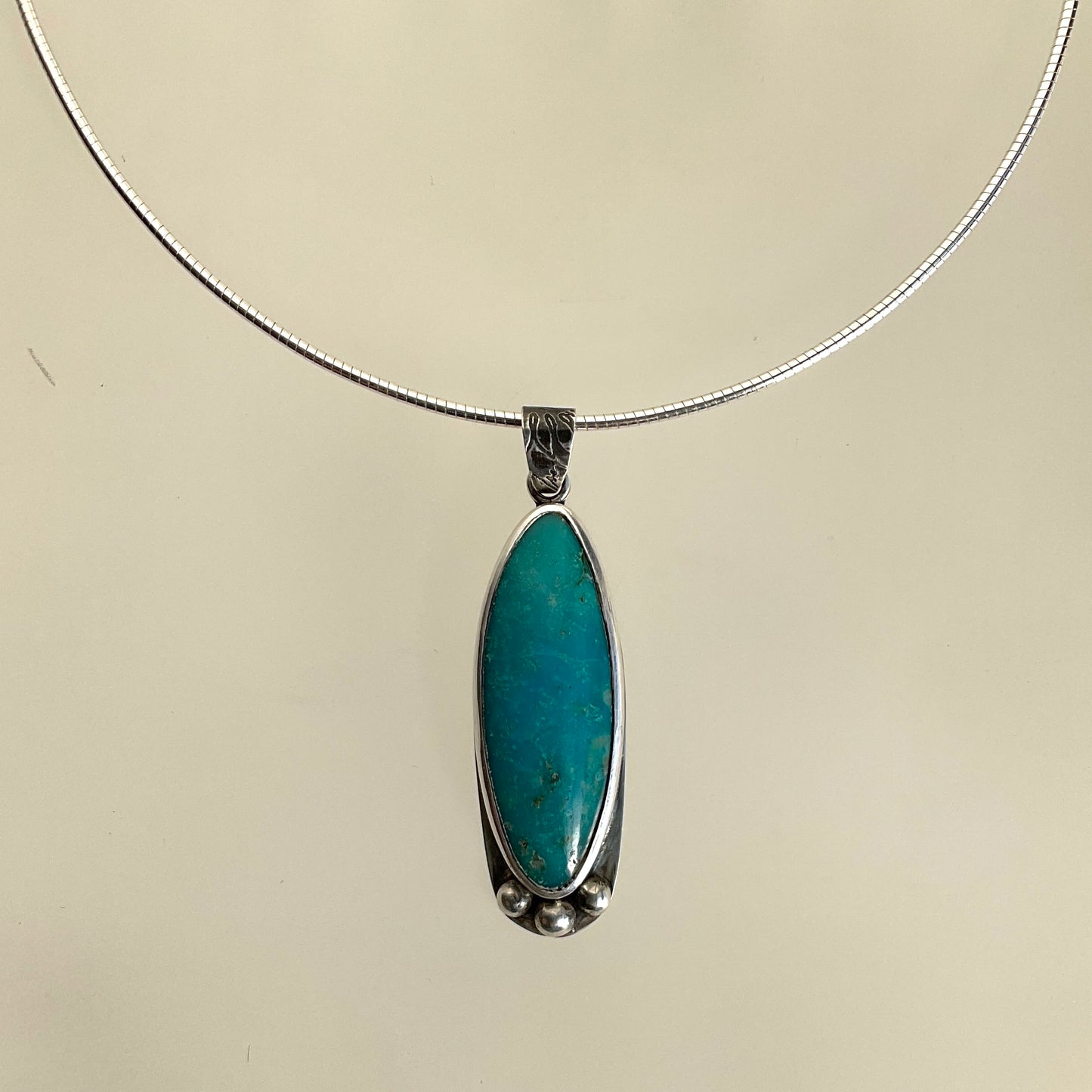 Galili Ellis, Oval Turquoise Pendant Necklace