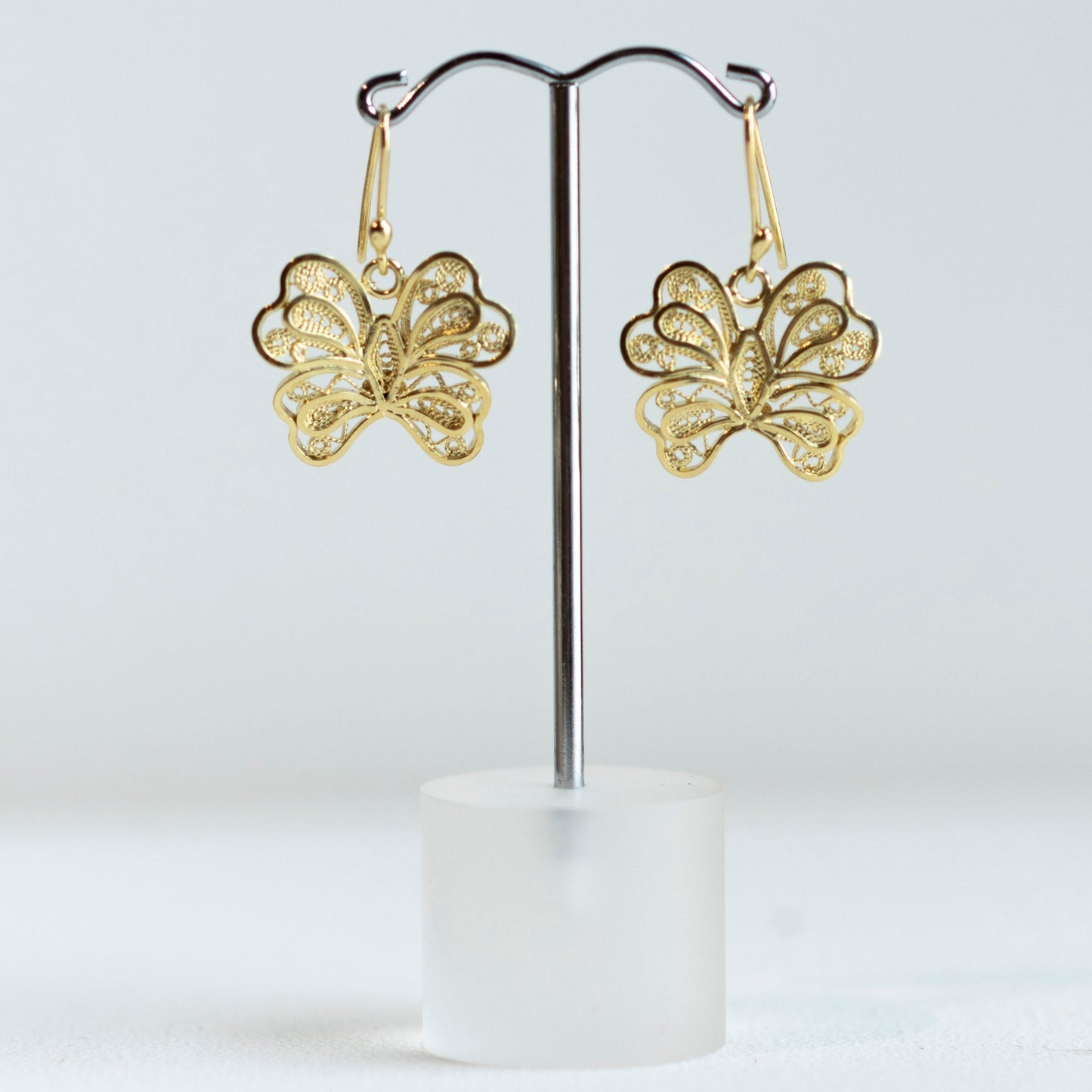 Alexandra Temple, Gold Plated Butterfly Earrings