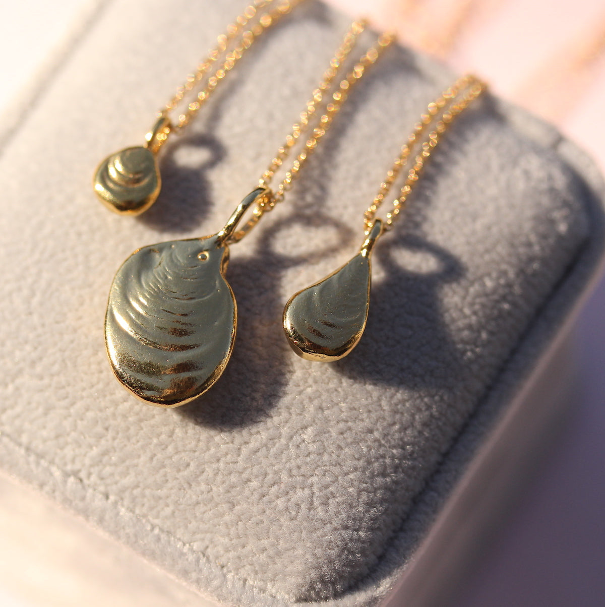 Kathryn Rebecca, Gold Skipping Stone Necklace